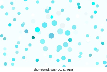 Dark BLUE vector banner with circles, spheres. Abstract spots. Background of Art bubbles in halftone style with colored gradient.