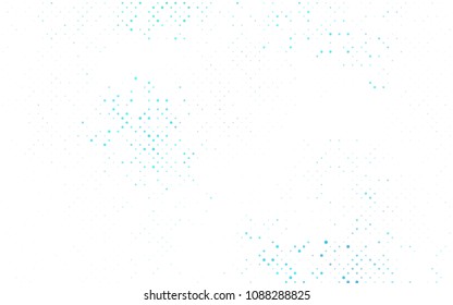 Dark BLUE vector banner with circles, spheres. Abstract spots. Background of Art bubbles in halftone style with colored gradient.