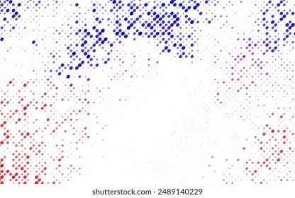 Anuncio de Vector AZUL Oscuro con círculos, esferas. Abstractas. Fondo de burbujas de arte en estilo de semitonos con degradado de colores.