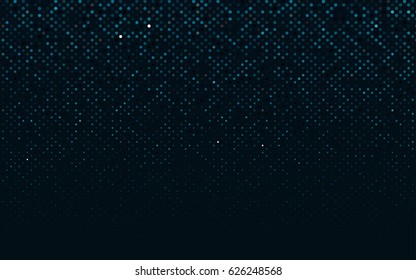 Dark BLUE vector banner with circles, spheres. Abstract spots. Background of Art bubbles in halftone style with colored gradient.