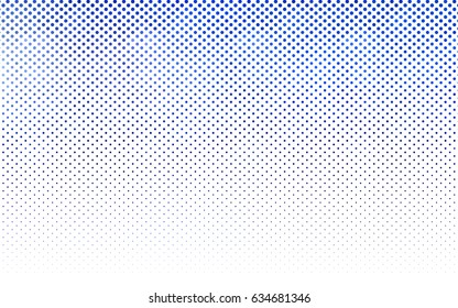 Dark BLUE vector banner with circles, spheres. Abstract spots. Background of Art bubbles in halftone style with colored gradient.