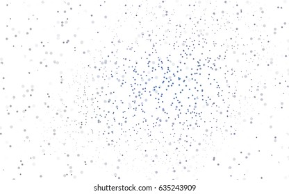 Dark BLUE vector banner with circles, spheres. Abstract spots. Background of Art bubbles in halftone style with colored gradient.