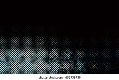Dark BLUE vector banner with circles, spheres. Abstract spots. Background of Art bubbles in halftone style with colored gradient.