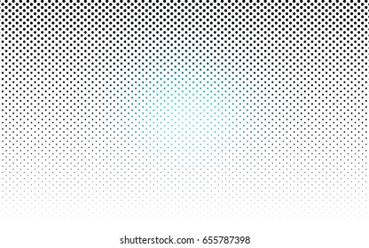Dark BLUE vector banner with circles, spheres. Abstract spots. Background of Art bubbles in halftone style with colored gradient.