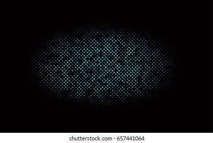 Dark BLUE vector banner with circles, spheres. Abstract spots. Background of Art bubbles in halftone style with colored gradient.