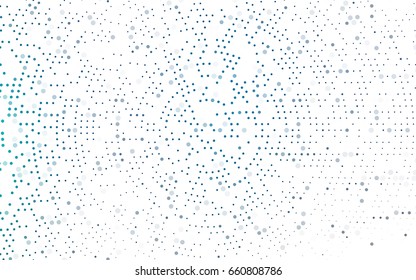 Dark BLUE vector banner with circles, spheres. Abstract spots. Background of Art bubbles in halftone style with colored gradient.