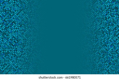 Dark BLUE vector banner with circles, spheres. Abstract spots. Background of Art bubbles in halftone style with colored gradient.