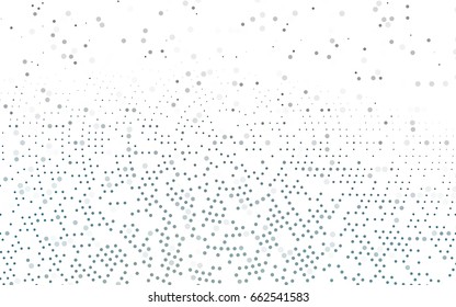Dark BLUE vector banner with circles, spheres. Abstract spots. Background of Art bubbles in halftone style with colored gradient.