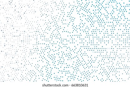 Dark BLUE vector banner with circles, spheres. Abstract spots. Background of Art bubbles in halftone style with colored gradient.