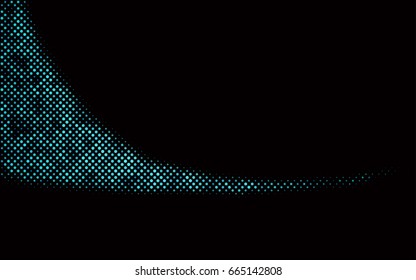 Dark BLUE vector banner with circles, spheres. Abstract spots. Background of Art bubbles in halftone style with colored gradient.