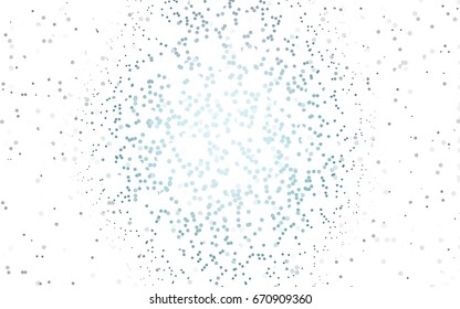 Dark BLUE vector banner with circles, spheres. Abstract spots. Background of Art bubbles in halftone style with colored gradient.