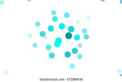 Dark BLUE vector banner with circles, spheres. Abstract spots. Background of Art bubbles in halftone style with colored gradient.