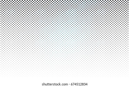Dark BLUE vector banner with circles, spheres. Abstract spots. Background of Art bubbles in halftone style with colored gradient.