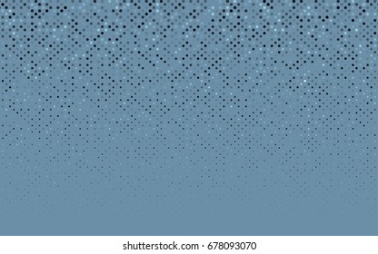 Dark BLUE vector banner with circles, spheres. Abstract spots. Background of Art bubbles in halftone style with colored gradient.