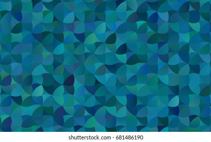 Dark BLUE vector banner with circles, spheres. Abstract spots. Background of Art bubbles in halftone style with colored gradient.