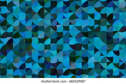 Dark BLUE vector banner with circles, spheres. Abstract spots. Background of Art bubbles in halftone style with colored gradient.
