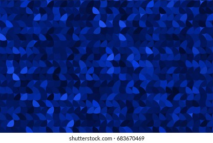 Dark BLUE vector banner with circles, spheres. Abstract spots. Background of Art bubbles in halftone style with colored gradient.