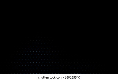 Dark BLUE vector banner with circles, spheres. Abstract spots. Background of Art bubbles in halftone style with colored gradient.