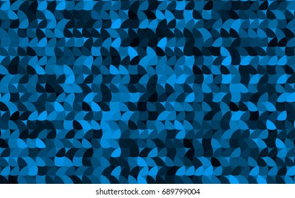 Dark BLUE vector banner with circles, spheres. Abstract spots. Background of Art bubbles in halftone style with colored gradient.