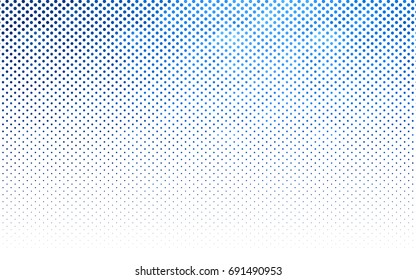 Dark BLUE vector banner with circles, spheres. Abstract spots. Background of Art bubbles in halftone style with colored gradient.