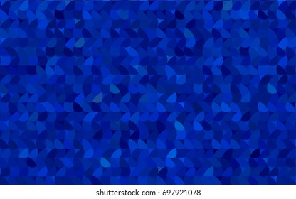 Dark BLUE vector banner with circles, spheres. Abstract spots. Background of Art bubbles in halftone style with colored gradient.