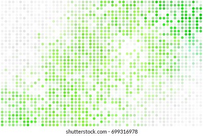 Dark BLUE vector banner with circles, spheres. Abstract spots. Background of Art bubbles in halftone style with colored gradient.