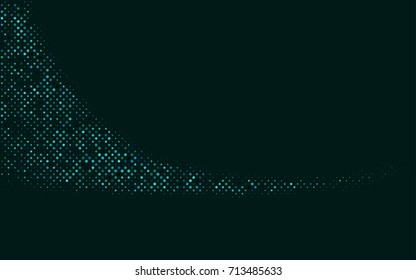 Dark BLUE vector banner with circles, spheres. Abstract spots. Background of Art bubbles in halftone style with colored gradient.