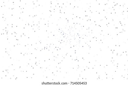 Dark BLUE vector banner with circles, spheres. Abstract spots. Background of Art bubbles in halftone style with colored gradient.