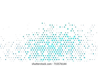 Dark BLUE vector banner with circles, spheres. Abstract spots. Background of Art bubbles in halftone style with colored gradient.
