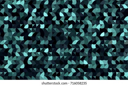 Dark BLUE vector banner with circles, spheres. Abstract spots. Background of Art bubbles in halftone style with colored gradient.