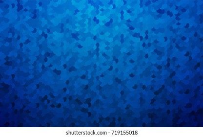 Dark BLUE vector banner with circles, spheres. Abstract spots. Background of Art bubbles in halftone style with colored gradient.