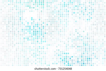 Dark BLUE vector banner with circles, spheres. Abstract spots. Background of Art bubbles in halftone style with colored gradient.