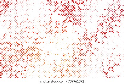 Dark BLUE vector banner with circles, spheres. Abstract spots. Background of Art bubbles in halftone style with colored gradient.