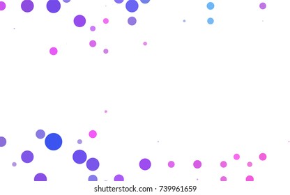 Dark BLUE vector banner with circles, spheres. Abstract spots. Background of Art bubbles in halftone style with colored gradient.