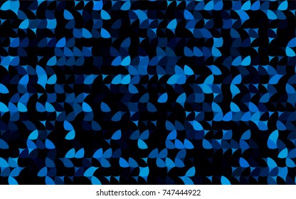 Dark BLUE vector banner with circles, spheres. Abstract spots. Background of Art bubbles in halftone style with colored gradient.