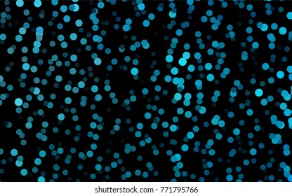 Dark BLUE vector banner with circles, spheres. Abstract spots. Background of Art bubbles in halftone style with colored gradient.