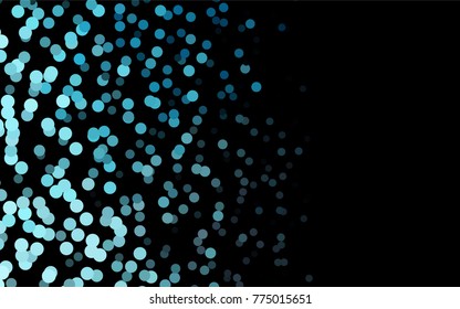 Dark BLUE vector banner with circles, spheres. Abstract spots. Background of Art bubbles in halftone style with colored gradient.