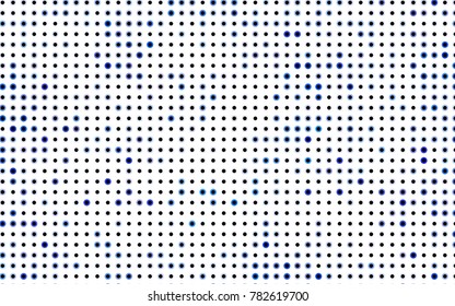 Dark BLUE vector banner with circles, spheres. Abstract spots. Background of Art bubbles in halftone style with colored gradient.