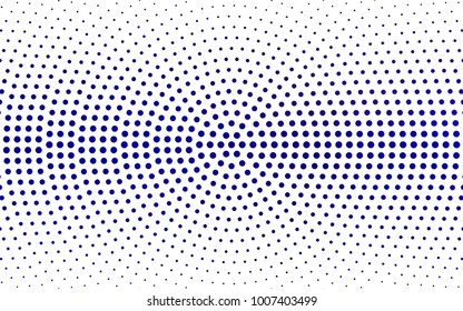 DARK BLUE vector banner set of circles, spheres. Donuts Background. Creative Design Templates. Technology halftone illustration.