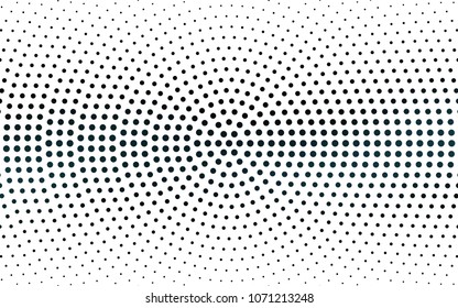 DARK BLUE vector banner set of circles, spheres. Donuts Background. Creative Design Templates. Technology halftone illustration.