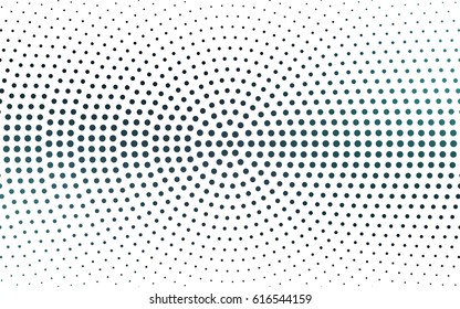 DARK BLUE vector banner set of circles, spheres. Donuts Background. Creative Design Templates. Technology halftone illustration.
