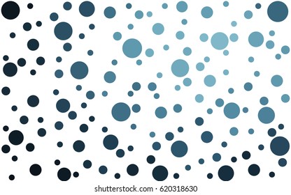 DARK BLUE vector banner set of circles, spheres. Donuts Background. Creative Design Templates. Technology halftone illustration.