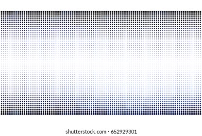 DARK BLUE vector banner set of circles, spheres. Donuts Background. Creative Design Templates. Technology halftone illustration.