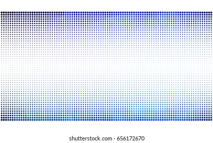 DARK BLUE vector banner set of circles, spheres. Donuts Background. Creative Design Templates. Technology halftone illustration.