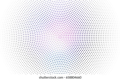 DARK BLUE vector banner set of circles, spheres. Donuts Background. Creative Design Templates. Technology halftone illustration.