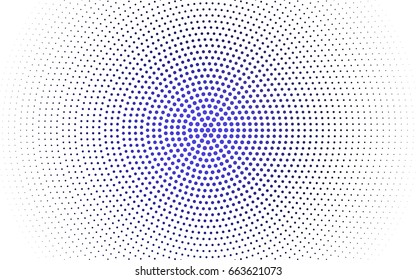 DARK BLUE vector banner set of circles, spheres. Donuts Background. Creative Design Templates. Technology halftone illustration.