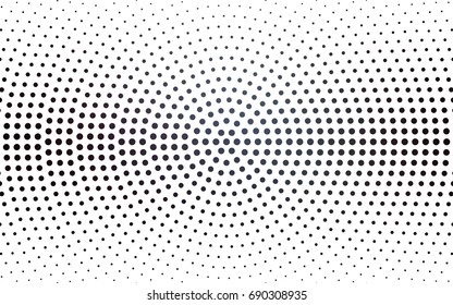 DARK BLUE vector banner set of circles, spheres. Donuts Background. Creative Design Templates. Technology halftone illustration.