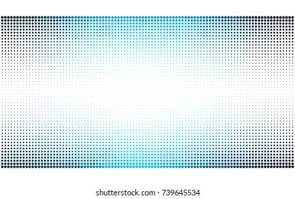 DARK BLUE vector banner set of circles, spheres. Donuts Background. Creative Design Templates. Technology halftone illustration.