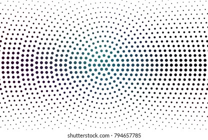 DARK BLUE vector banner set of circles, spheres. Donuts Background. Creative Design Templates. Technology halftone illustration.