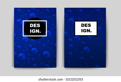 Dark BLUE vector banner for websites. Glitter abstract design concept with text box. New design for a poster, banner of your website.